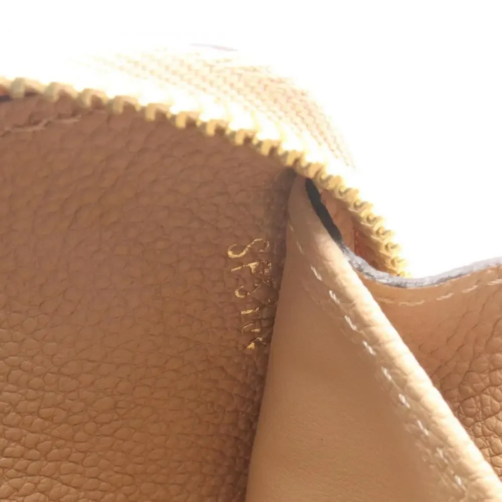Louis Vuitton Beige Monogram Zip Wallet